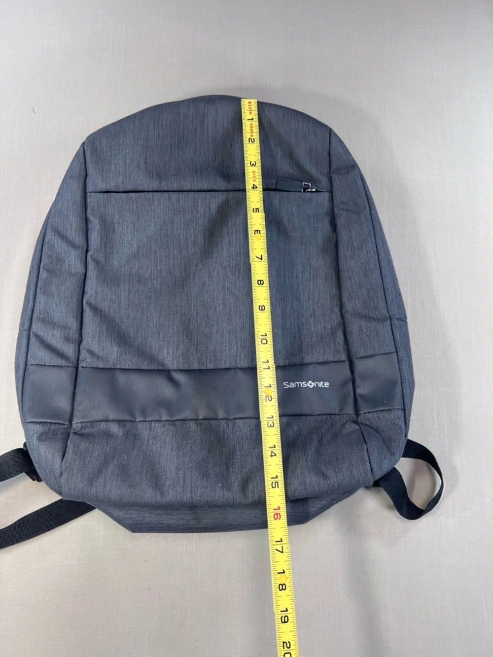 Samsonite Laptop Backpack Gray Heathered Mesh Back Panel Travel School Bag